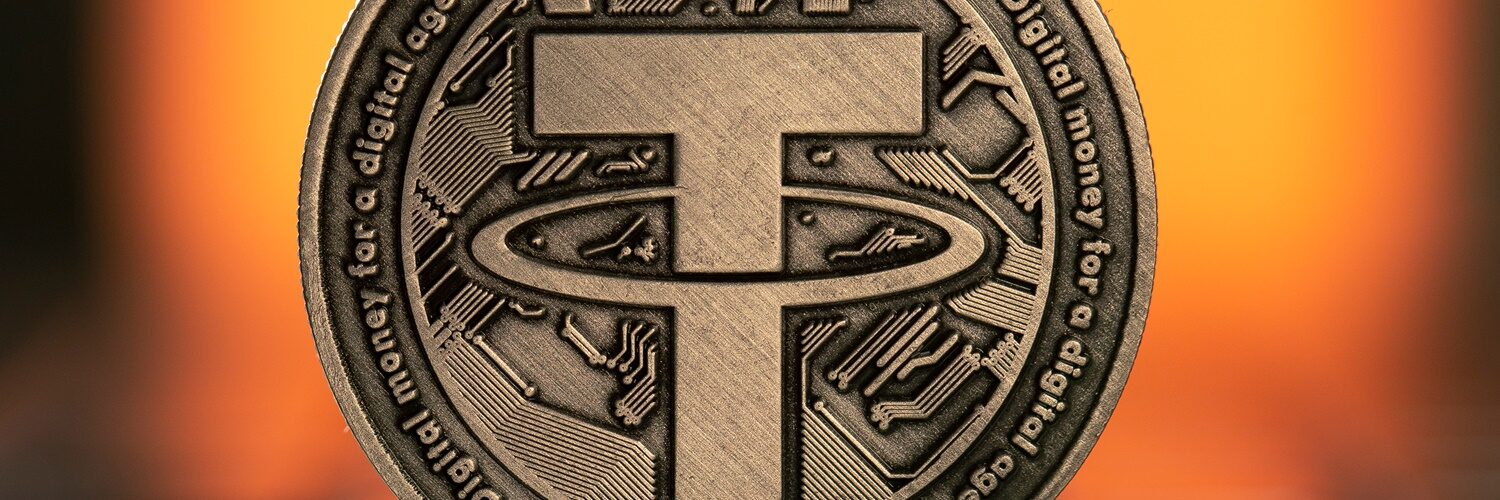 Tether,Usdt,Cryptocurrency,Physical,Coin,Placed,On,Laptop,Keyboard,And