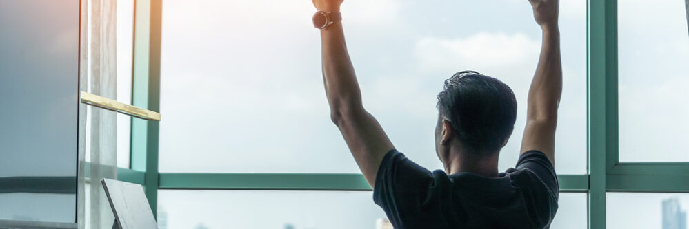 Business,Achievement,Concept,With,Happy,Businessman,Relaxing,In,Office,Or