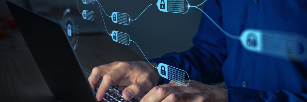 Blockchain,Financial,Technology,To,Secure,Cryptocurrencies,As,Bitcoin,For,Online