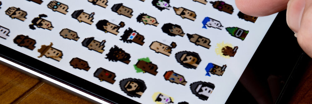 Cryptopunks,Characters,Seen,On,The,Screen,Of,Tablet.,One,Of