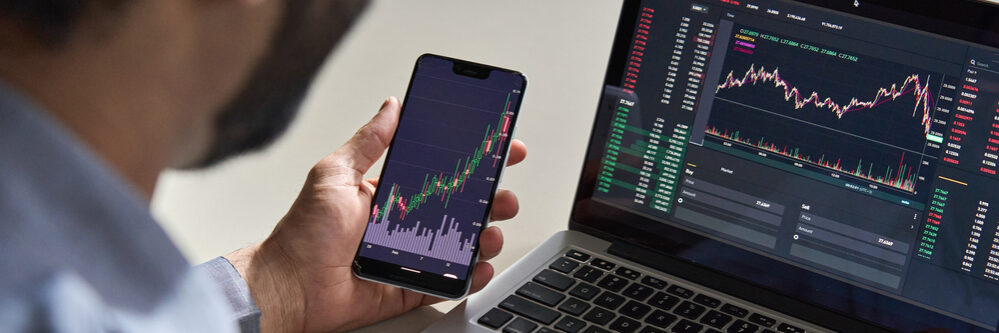 Business,Man,Trader,Investor,Analyst,Using,Mobile,Phone,App,Analytics